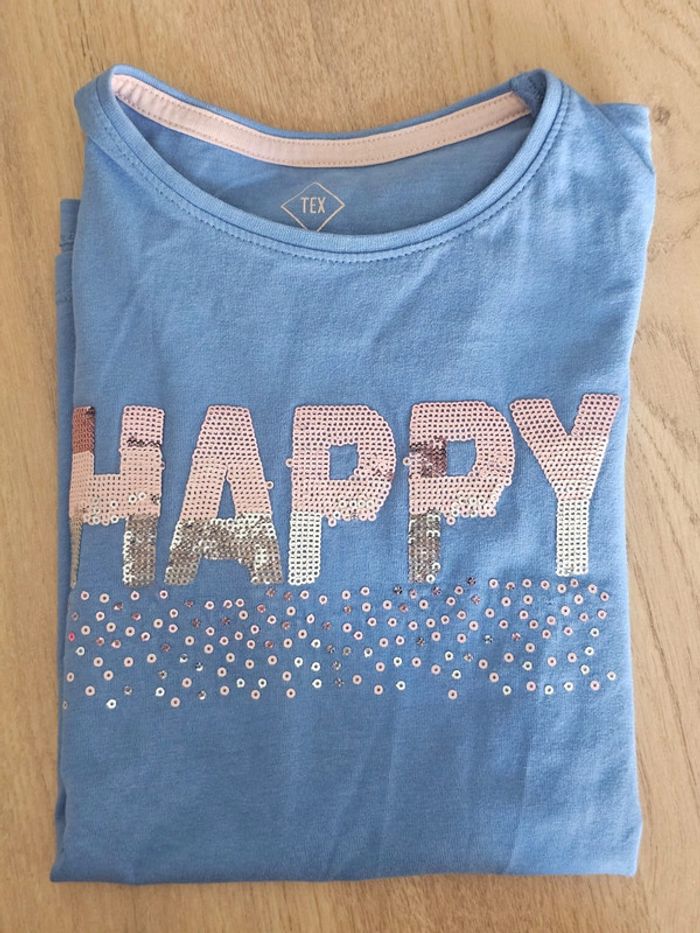 TEE shirt happy fille 9 / 10 fille - photo numéro 2
