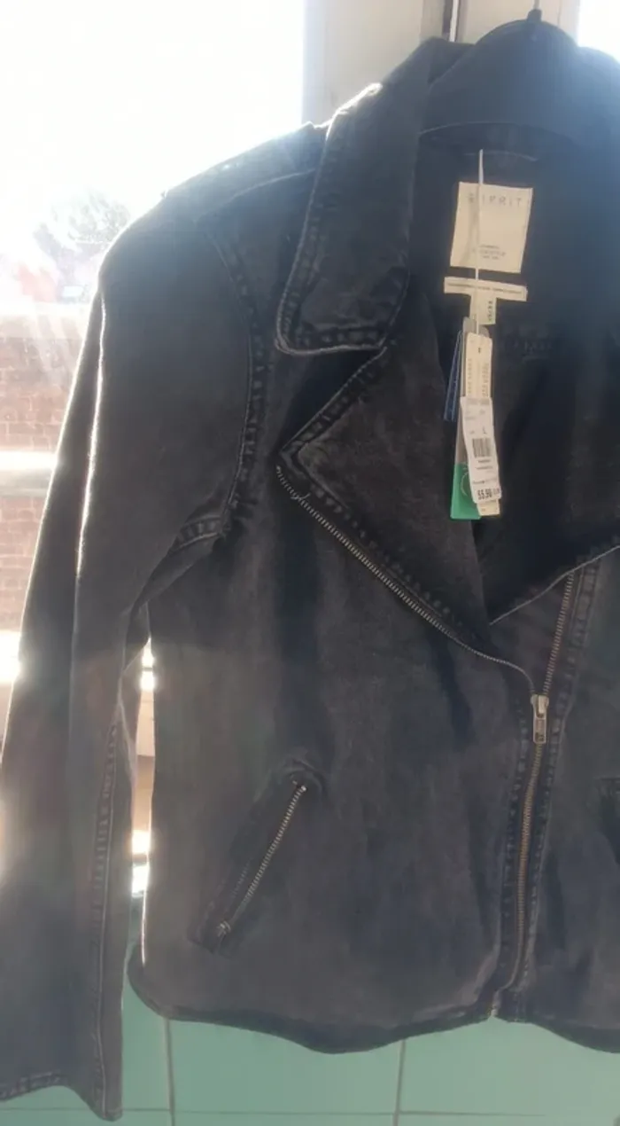 Veste jean gris foncé Esprit - photo numéro 2