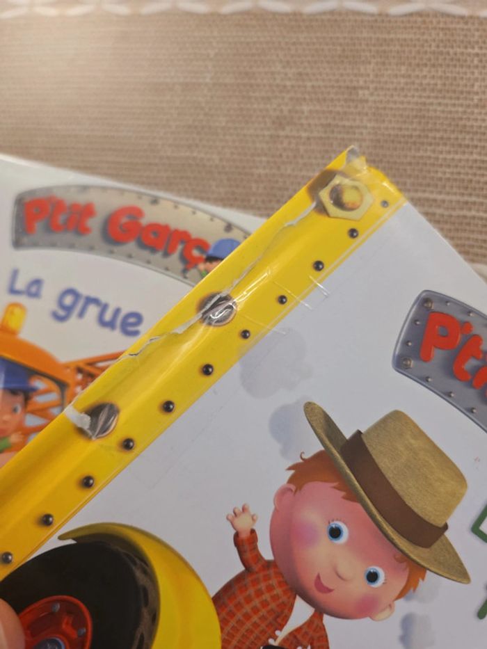 Lot livres P'tit Garçon La grue de Lulu et Le tracteur de Peter - photo numéro 5