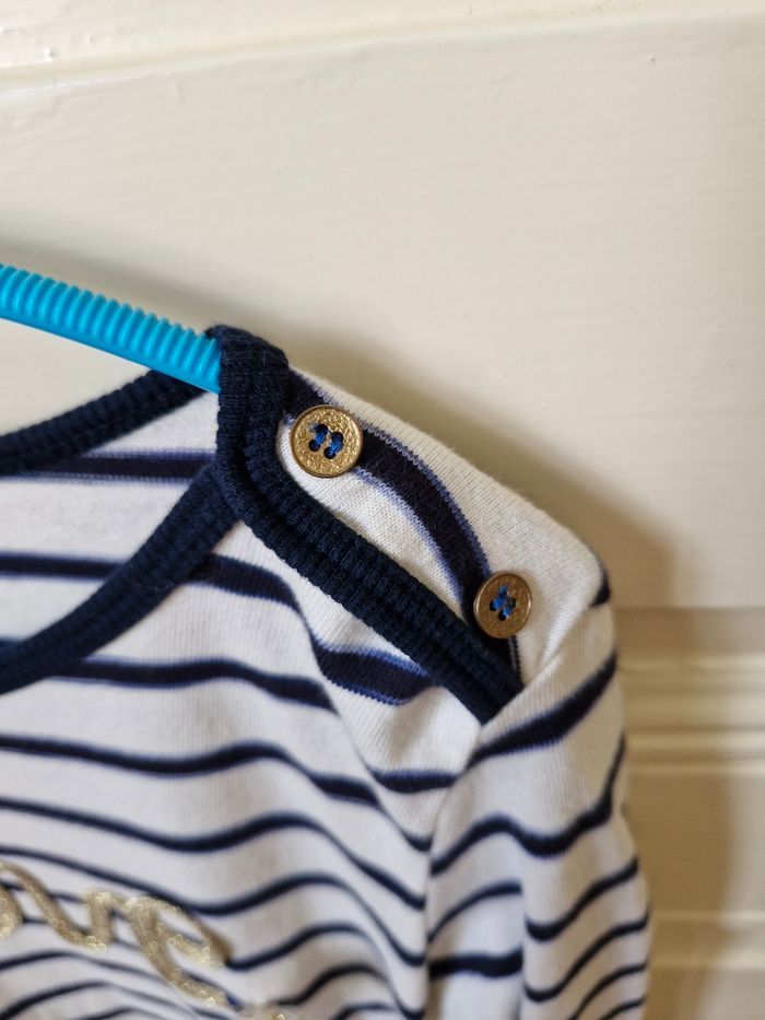 Catimini robe courte marinière manches longues 10ans - photo numéro 3