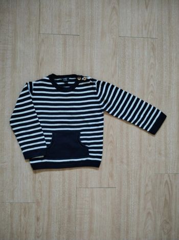 Pull fin rayé 2 ans