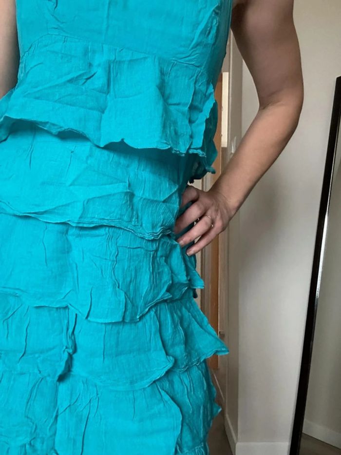 Promod Robe d’été bleue – Taille 38 – Très bon état - photo numéro 13