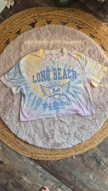 Tee shirt court oversize tye and dye pastel Kiabi 💫 Taille M