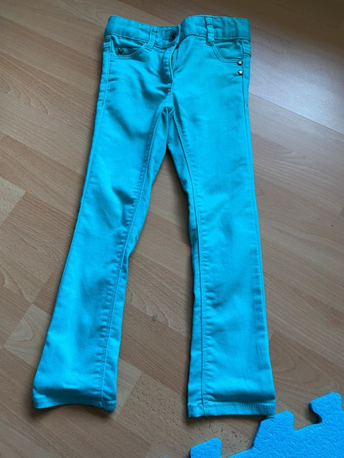 Pantalon jeans menthe Vertbaudet Taille 4ans 102 cm