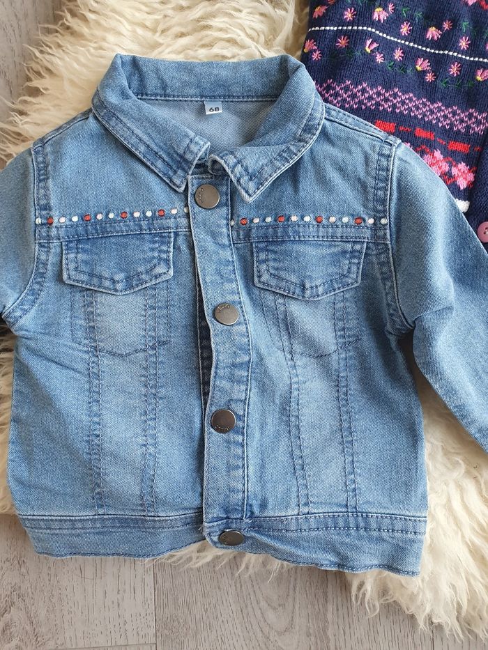 Lot 2 pcs veste/gilet bébé fille 6mois/68cm - photo numéro 2