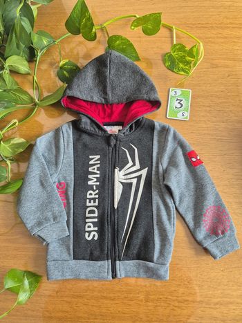 Veste zippé capuche spiderman