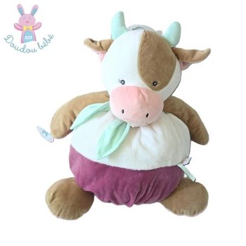Doudou Pistache la Vache range pyjama rose blanc beige Baby Nat