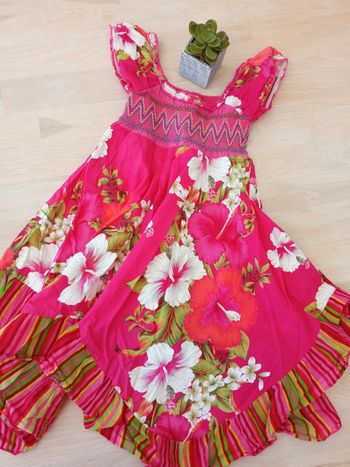 Robe longue fleurie fille 2 ans