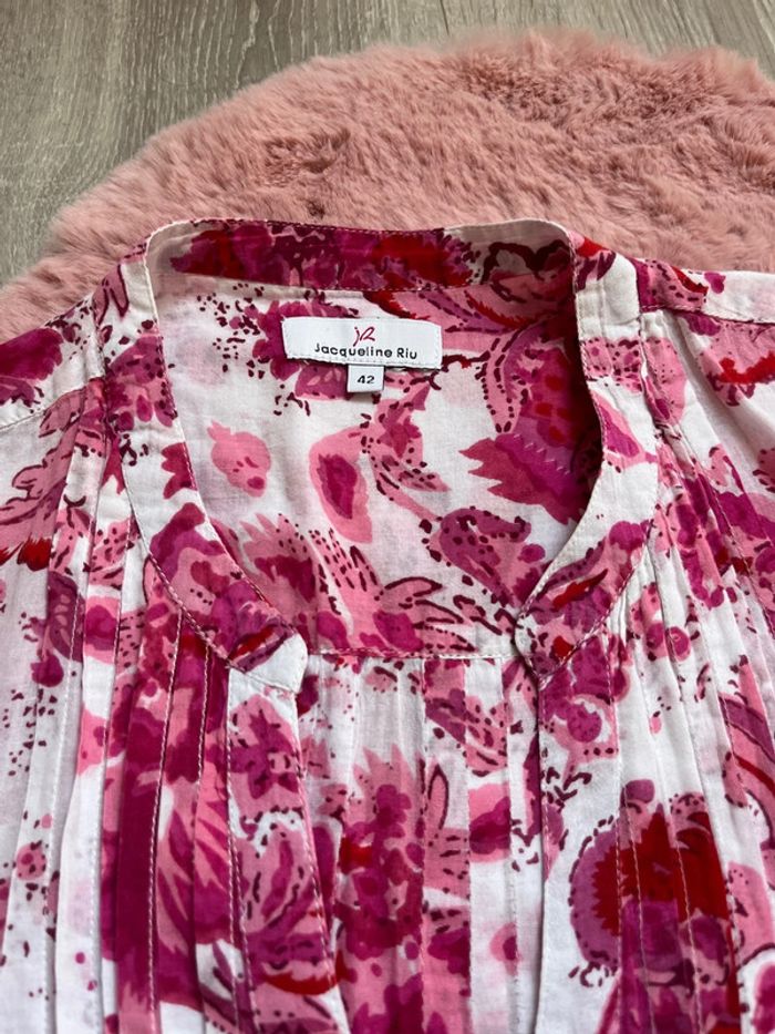 Chemisier fleuri rose été 42 - photo numéro 5