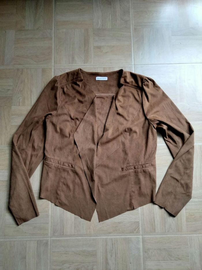 Veste daim Camel cache cache