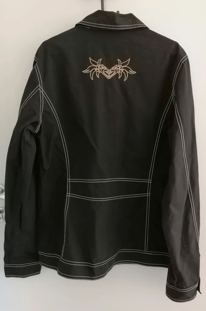 Veste / blazer noir broderie beige Taille XXL Quiksilver - photo numéro 9