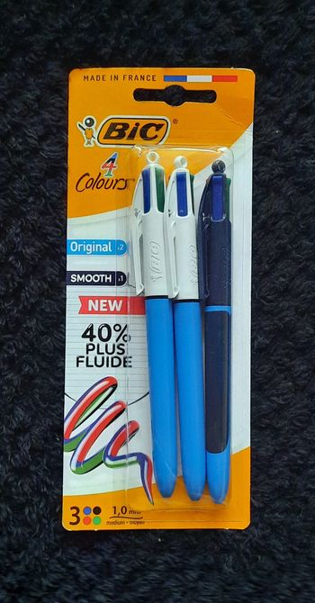 Stylos bic 4 couleurs