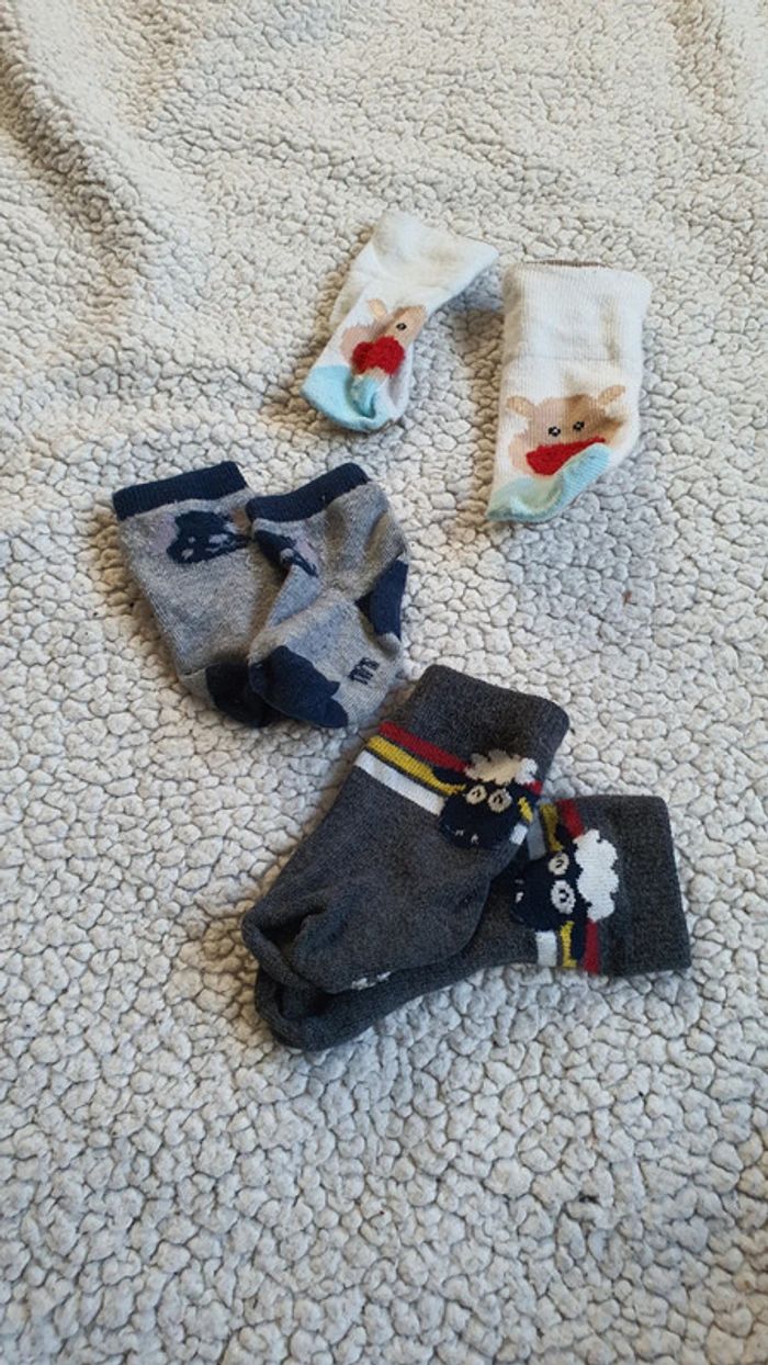 Lot de 3 paires de chaussettes taille 17 18 en très bon état - photo numéro 4