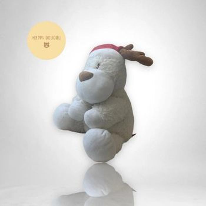 Peluche doudou renne elan bonnet rouge Orchestra A326 - photo numéro 3