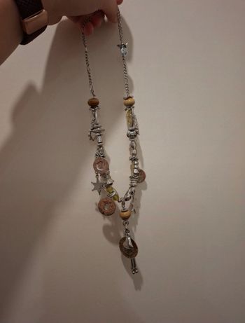 Collier breloque argenté