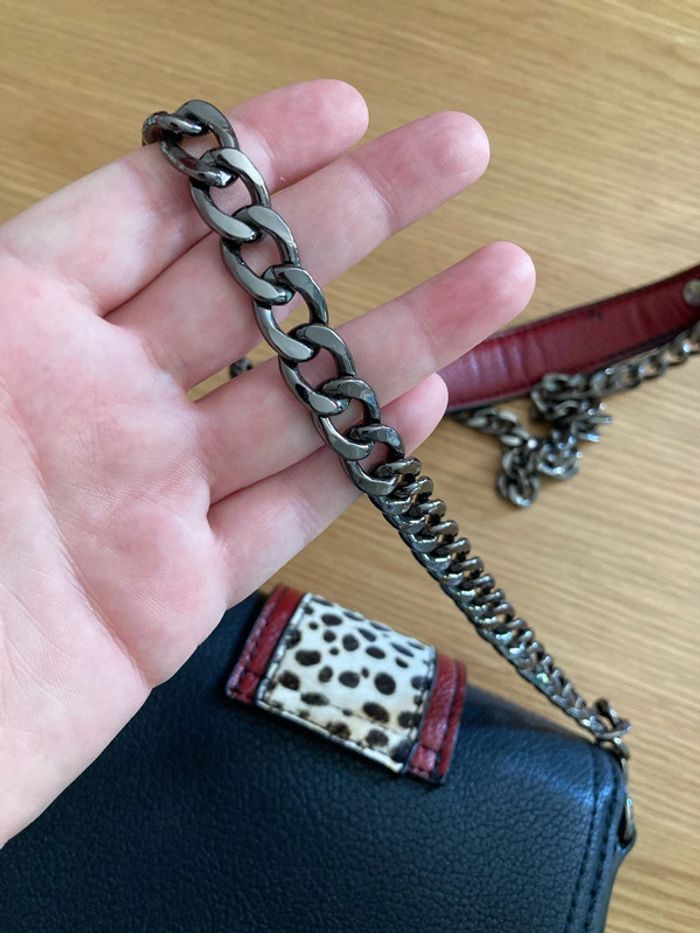 Neuf Sac à main cuir noir et rouge - photo numéro 5