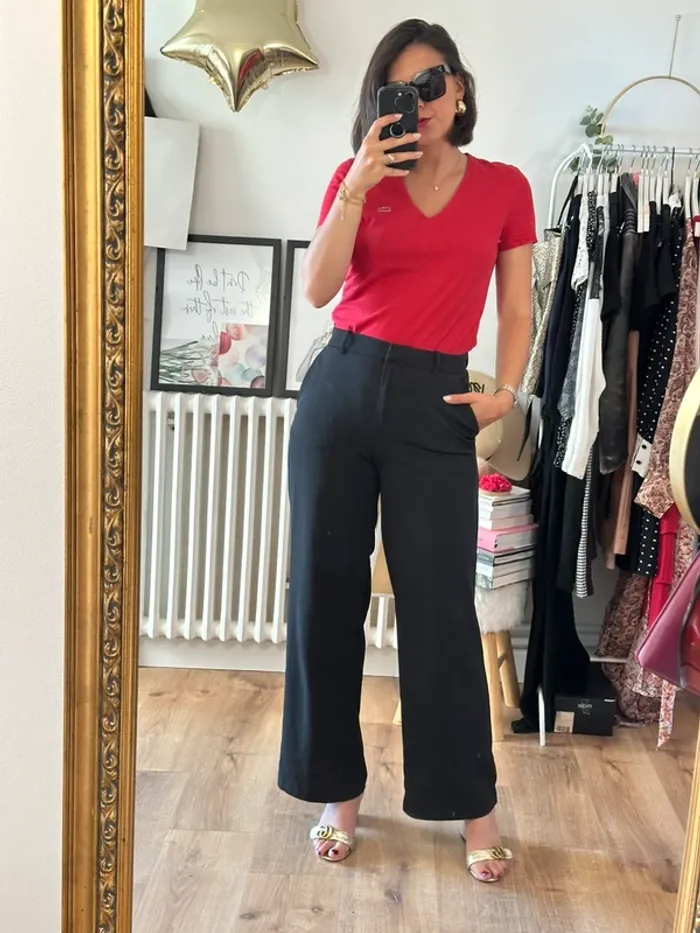 T-shirt Lacoste rouge taille 36 - photo numéro 4