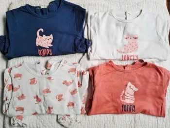 Ensemble 4 pyjamas cotons La Redoute 12 mois
