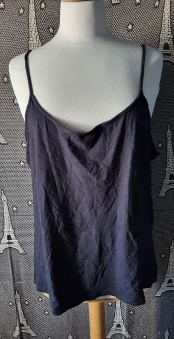 Débardeur noir à bretelles taille XL