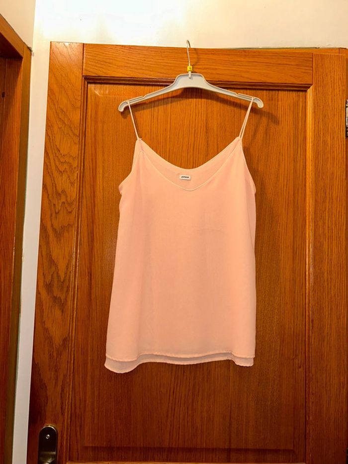 Top à bretelle rose