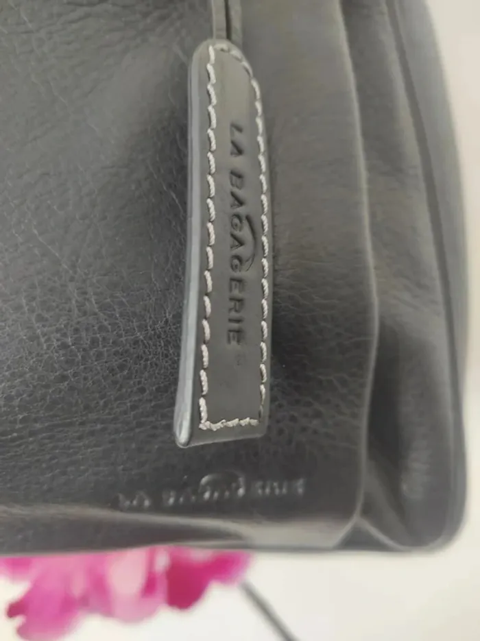 Sac à main en cuir noir La Bagagerie état neuf - photo numéro 3
