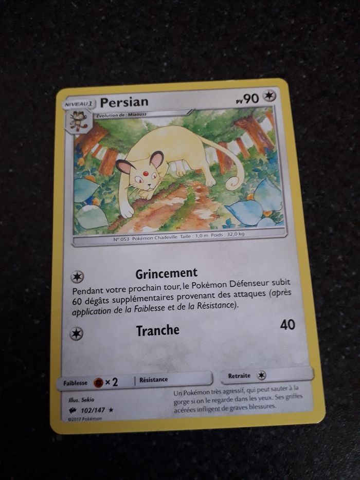 Persian carte Pokémon neuve