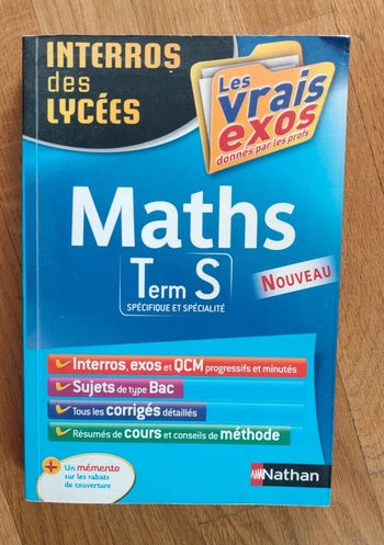 Livre Interros des lycées Maths Terminale S et spécialité