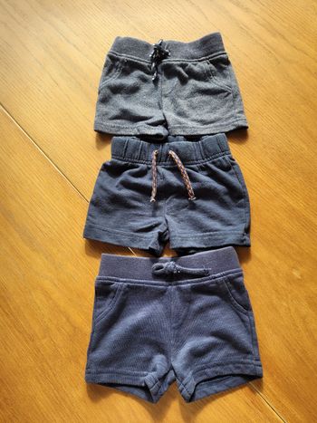 Lot 3 shorts bleus  souples en cotons