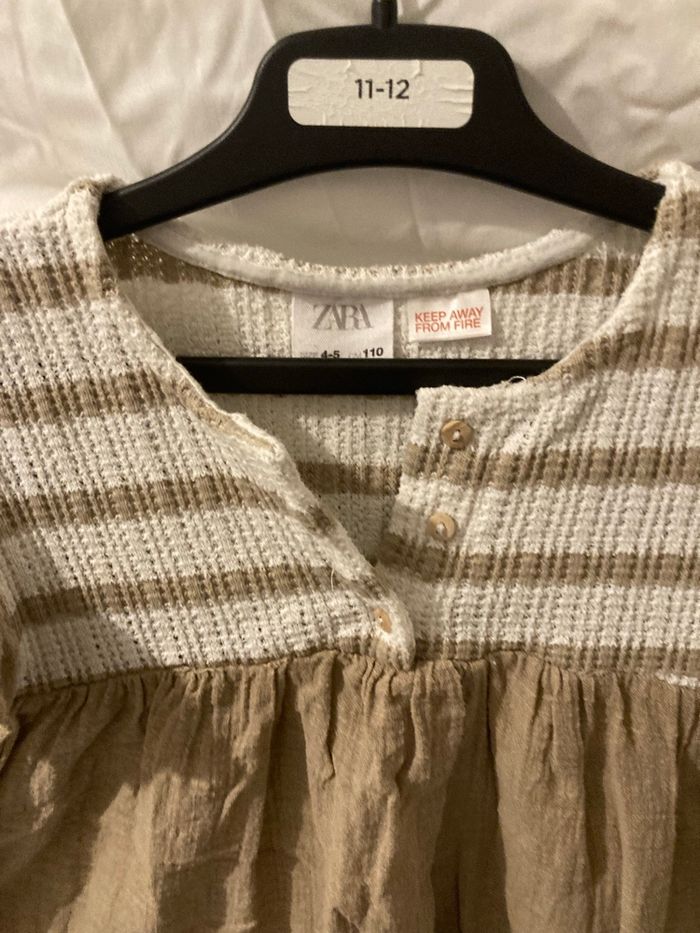 Robe Zara fille 4-5 ans – Style bohème chic / été