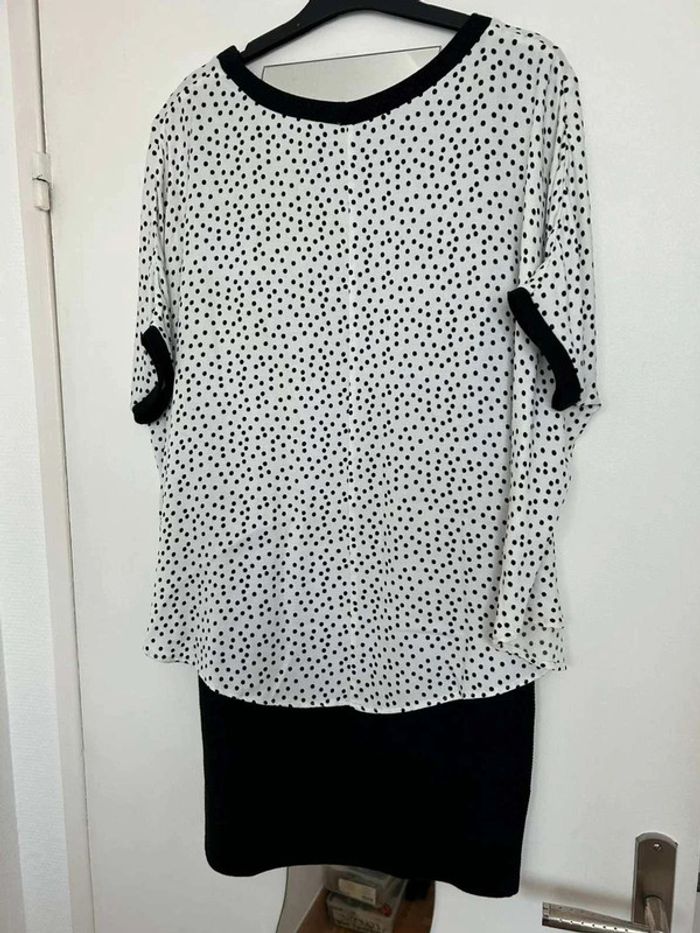 Robe  noire  et  blanc  T38/40 - photo numéro 6