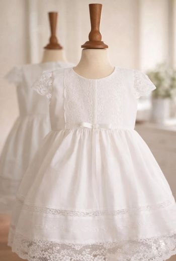 Robe de cérémonie - cortège mariage/ baptême - dentelle fille