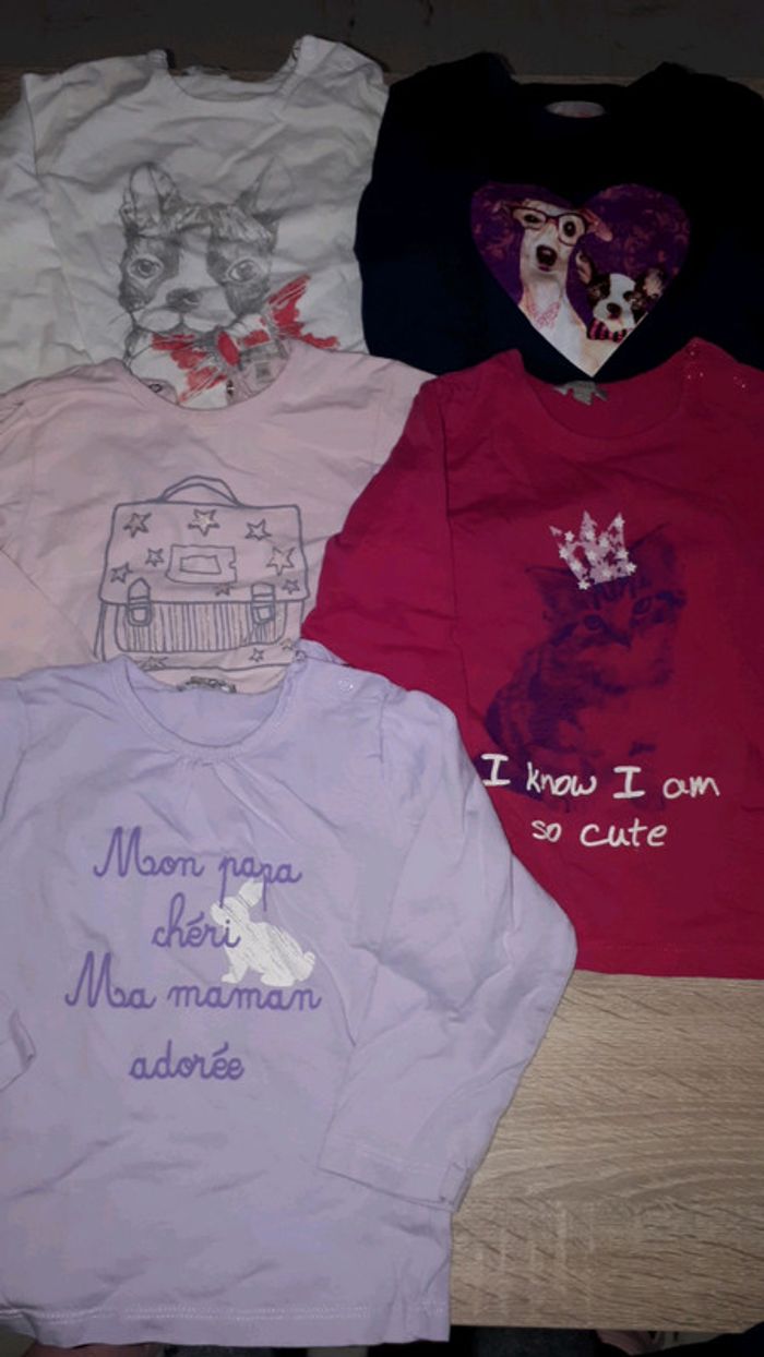 Lot de 5 t-shirts à manches longues
