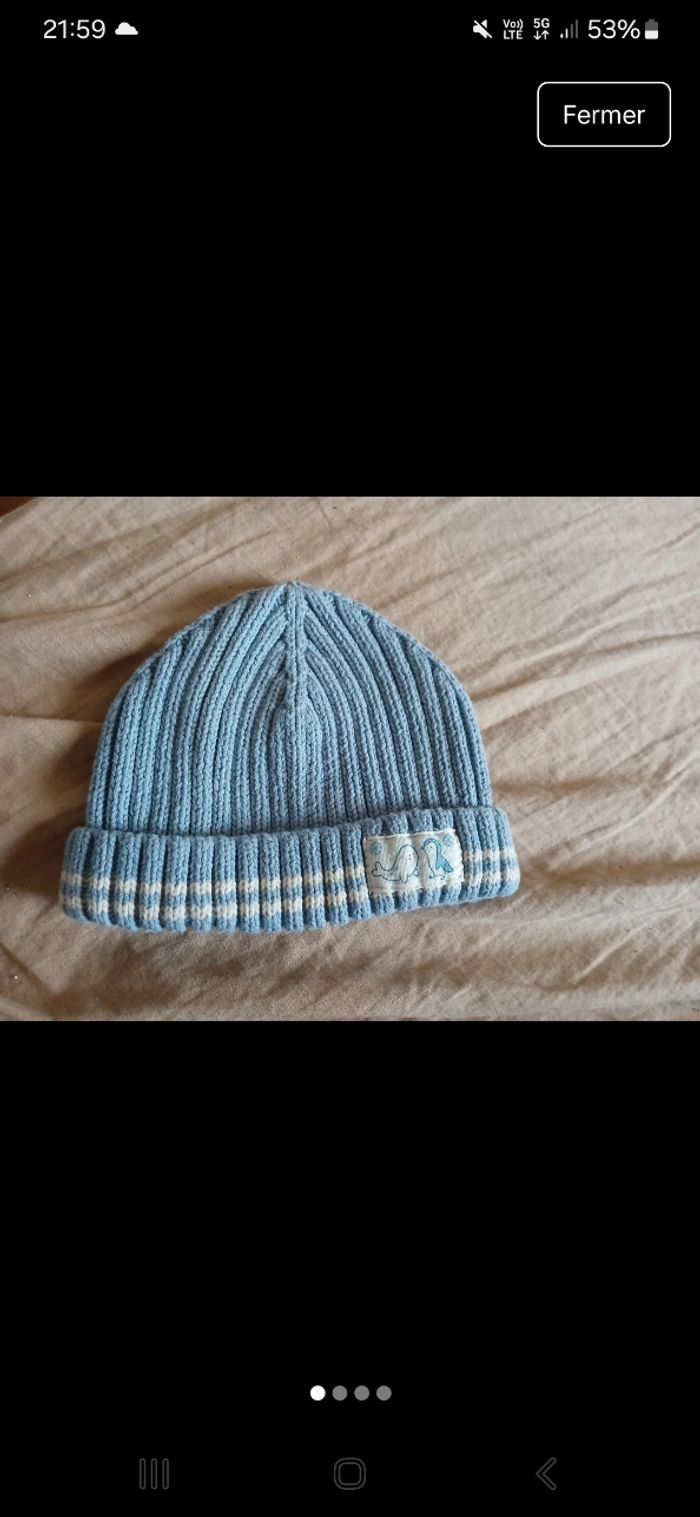 Bonnet turquoise 3/6mois