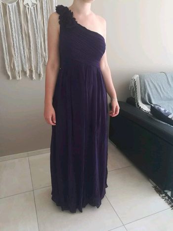 Robe longue violette