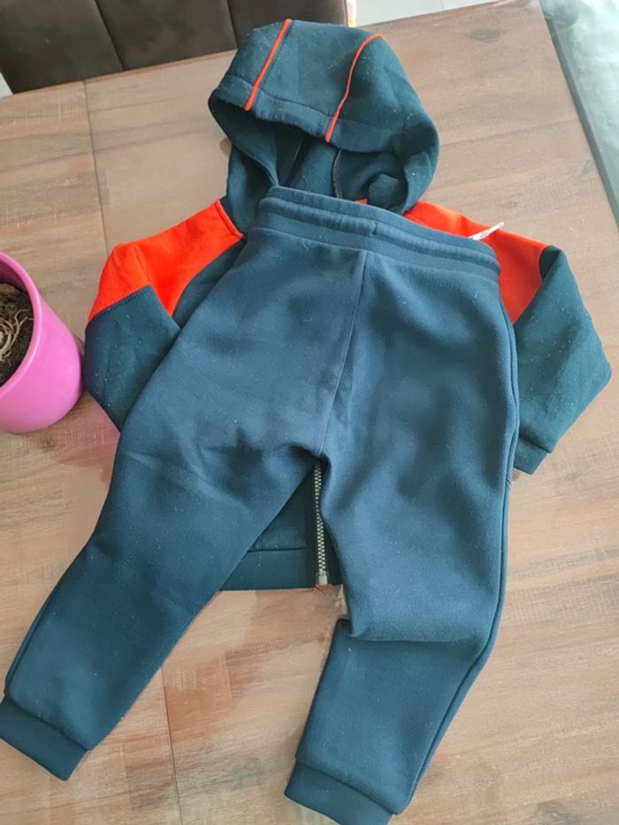 Ensemble jogging bleu orange 3ans - photo numéro 6