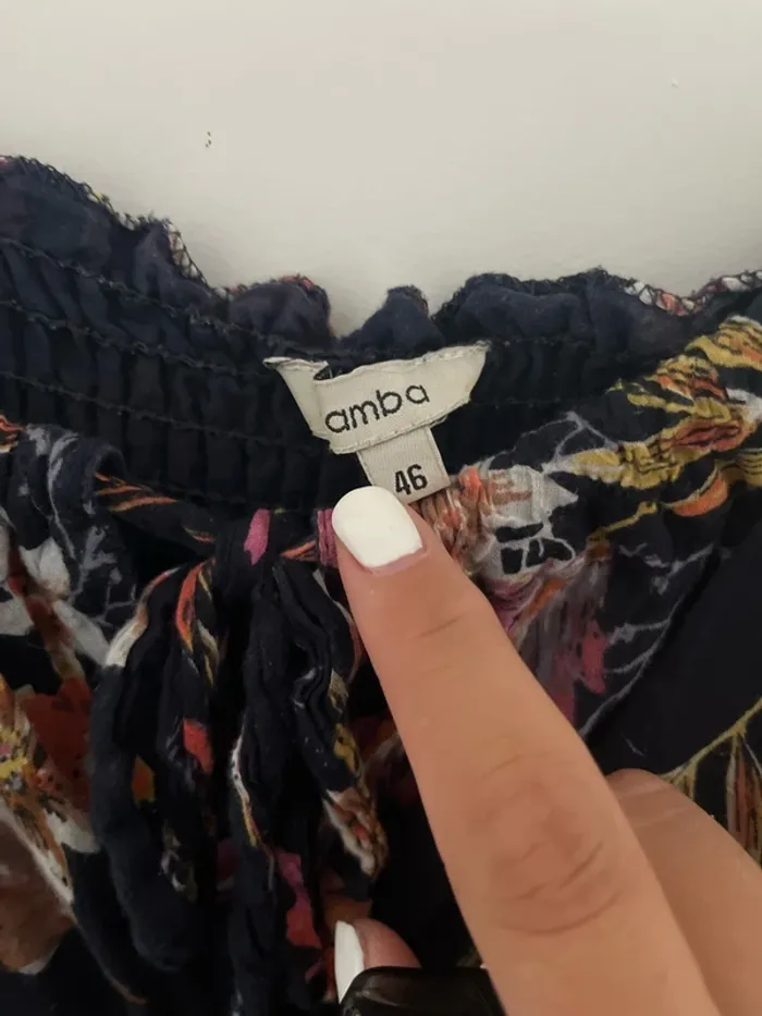 Robe bleu avec élastique sur l’arrière, taille 46 - photo numéro 2