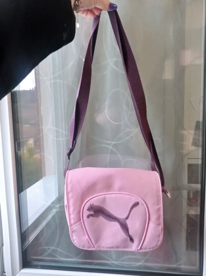 Sac bandoulière rose et violet Puma - photo numéro 2