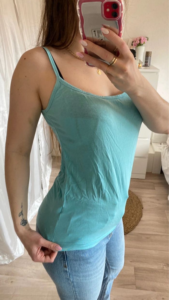 Débardeur bleu ciel a bretelle - photo numéro 2