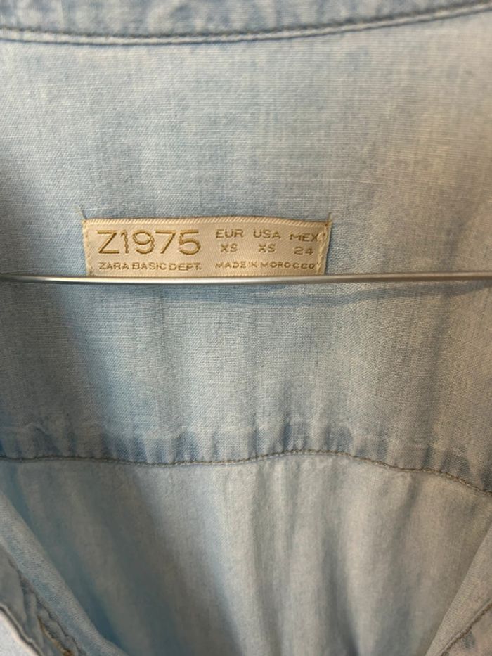 Chemise style jeans clair xs Zara basic - photo numéro 3