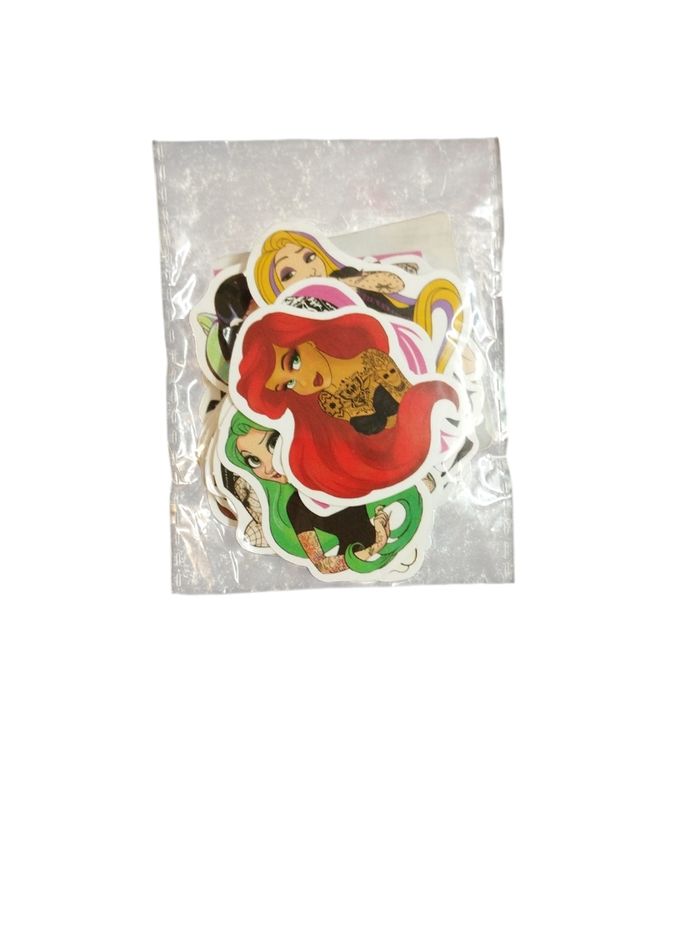 Set 50 stickers autocollants Princesses Disney Tattoo Goth Gothique Punk - photo numéro 2