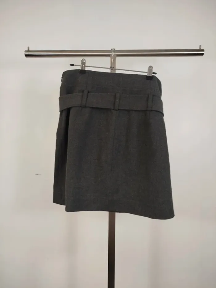Mini Jupe grise ceinturée Armani Jeans - Taille 44 - Élégance intemporelle A606 - photo numéro 11