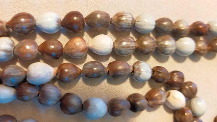 Collier long en graines naturelles – Tons bruns et crème - Collection Terres d’Ailleurs - photo numéro 11