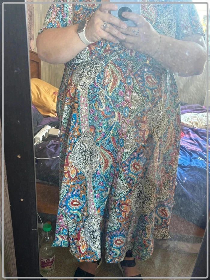 Magnifique robe multicolore taille 48 marque shein - photo numéro 3