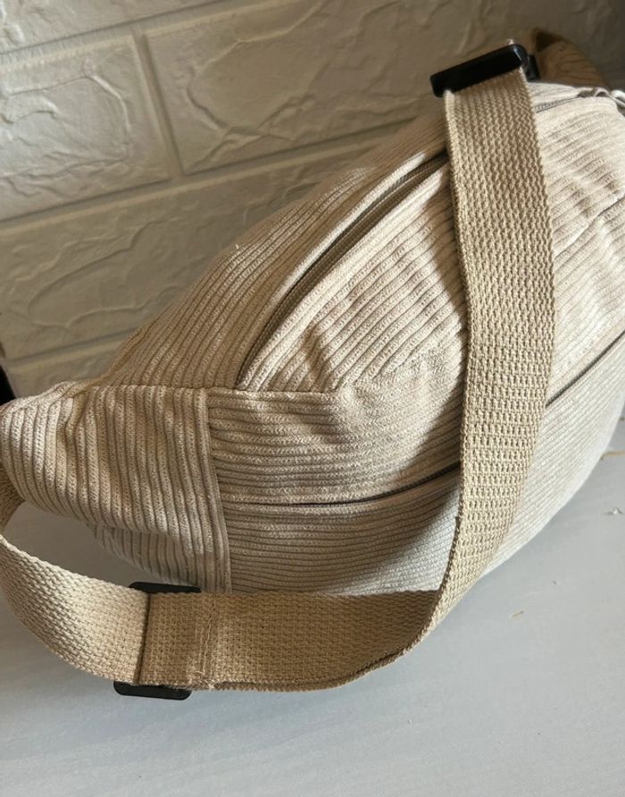 Sacoche Beige Aesthetic deux compartiments - photo numéro 2