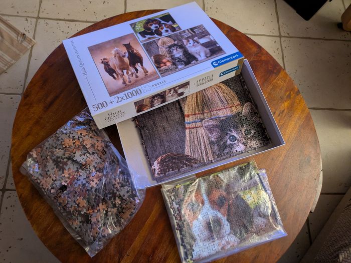 Magnifique boîte de 3 puzzles Clementoni