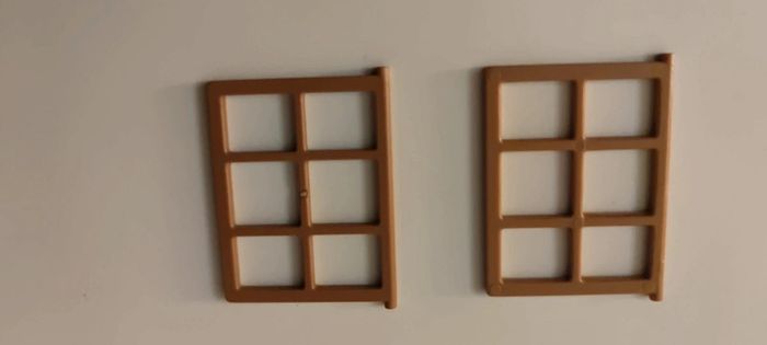 Playmobil 2 petites fenêtres marron