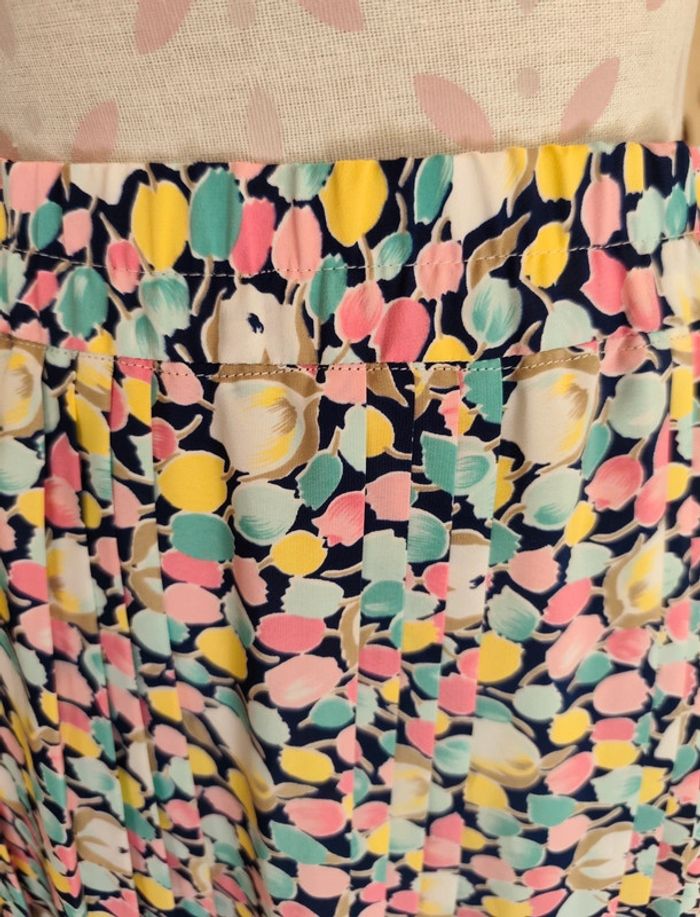 Jupe plissée imprimée tulipes Création Miss seven - photo numéro 5