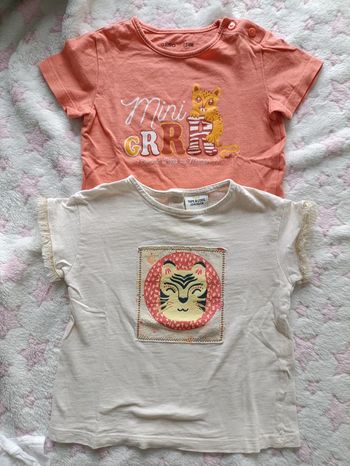 Lot 2 t-shirts manches courtes 24 mois