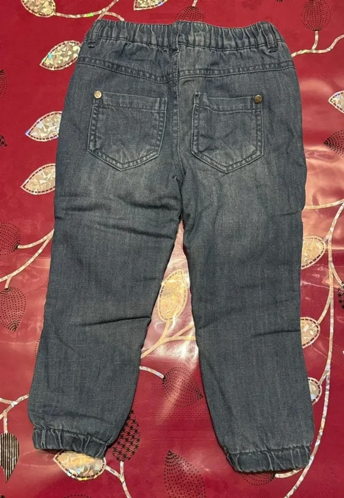 Pantalon Jeans chaud doublé fille 2 ans Vertbaudet - photo numéro 2