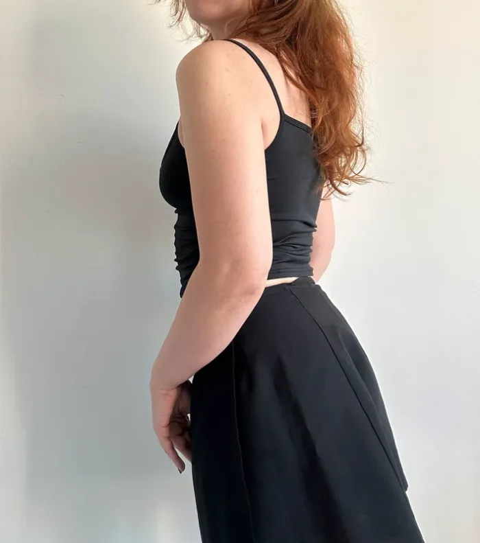 Débardeur y2k vintage années 90 noir taille S - photo numéro 3
